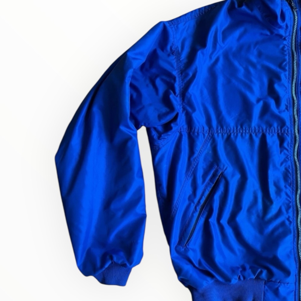 VTG 1980s Patagonia XL Nylon Fleece Lined Bomber Jacket Blue Made in USA READ - Picture 3 of 16